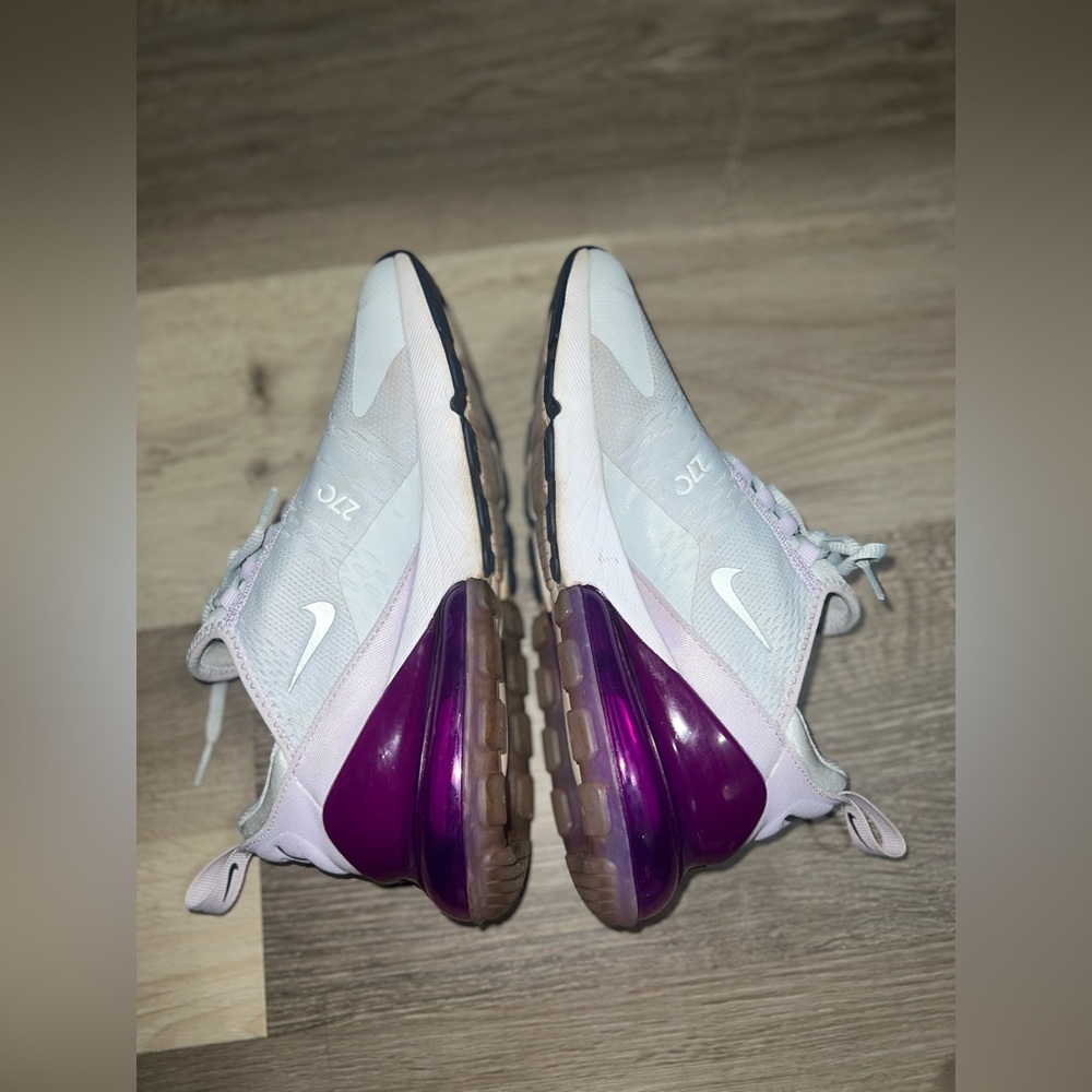 Nike Air Max 270 White and Gray Sneakers - Picture 3 of 6